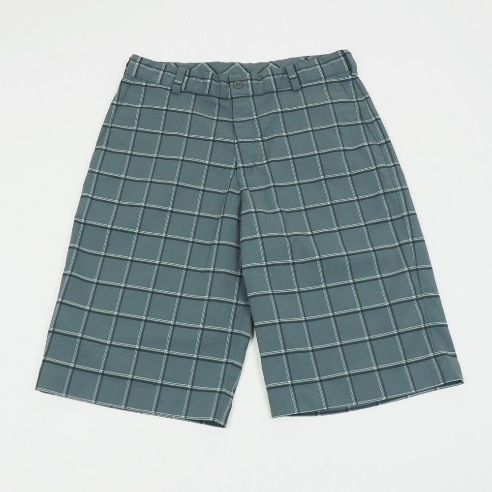 Nike Golf Shorts Mens 30 Gray Plaid Fairway Flat Front Performance Stretch Blend